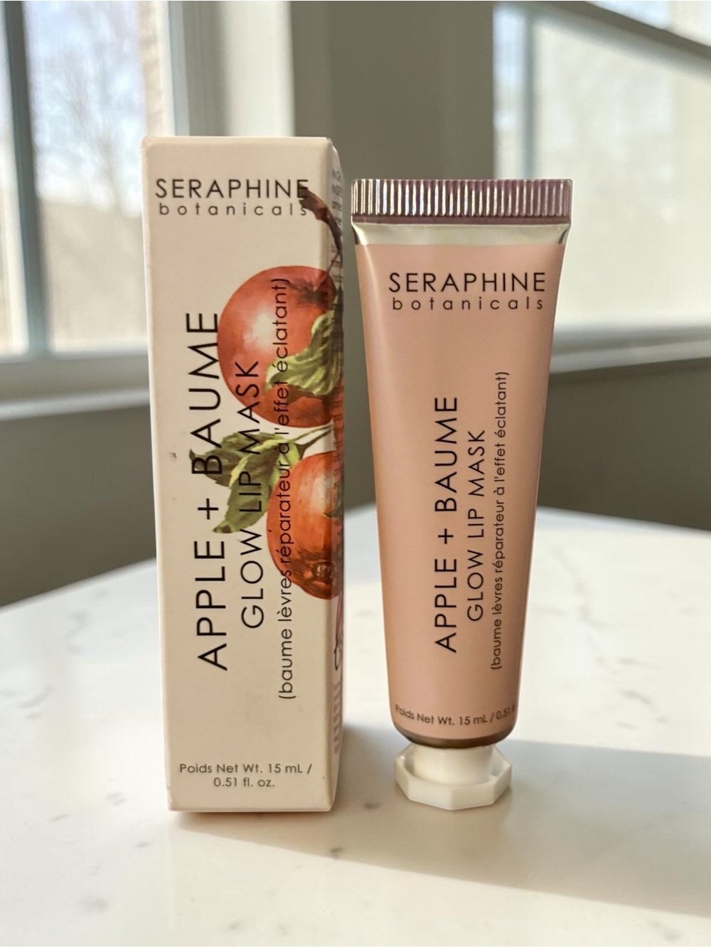 💎 Seraphine Botanicals Apple + Baume Glow Lip Mask Hydrating Lip Treatment New